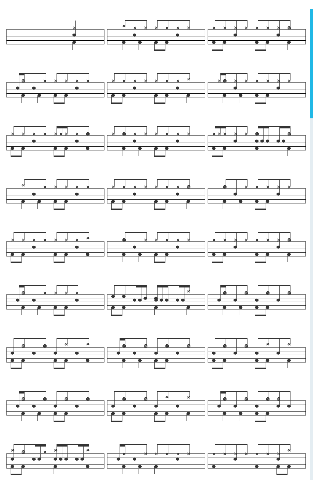 Alien Ant Farm Smooth Criminal drum sheet