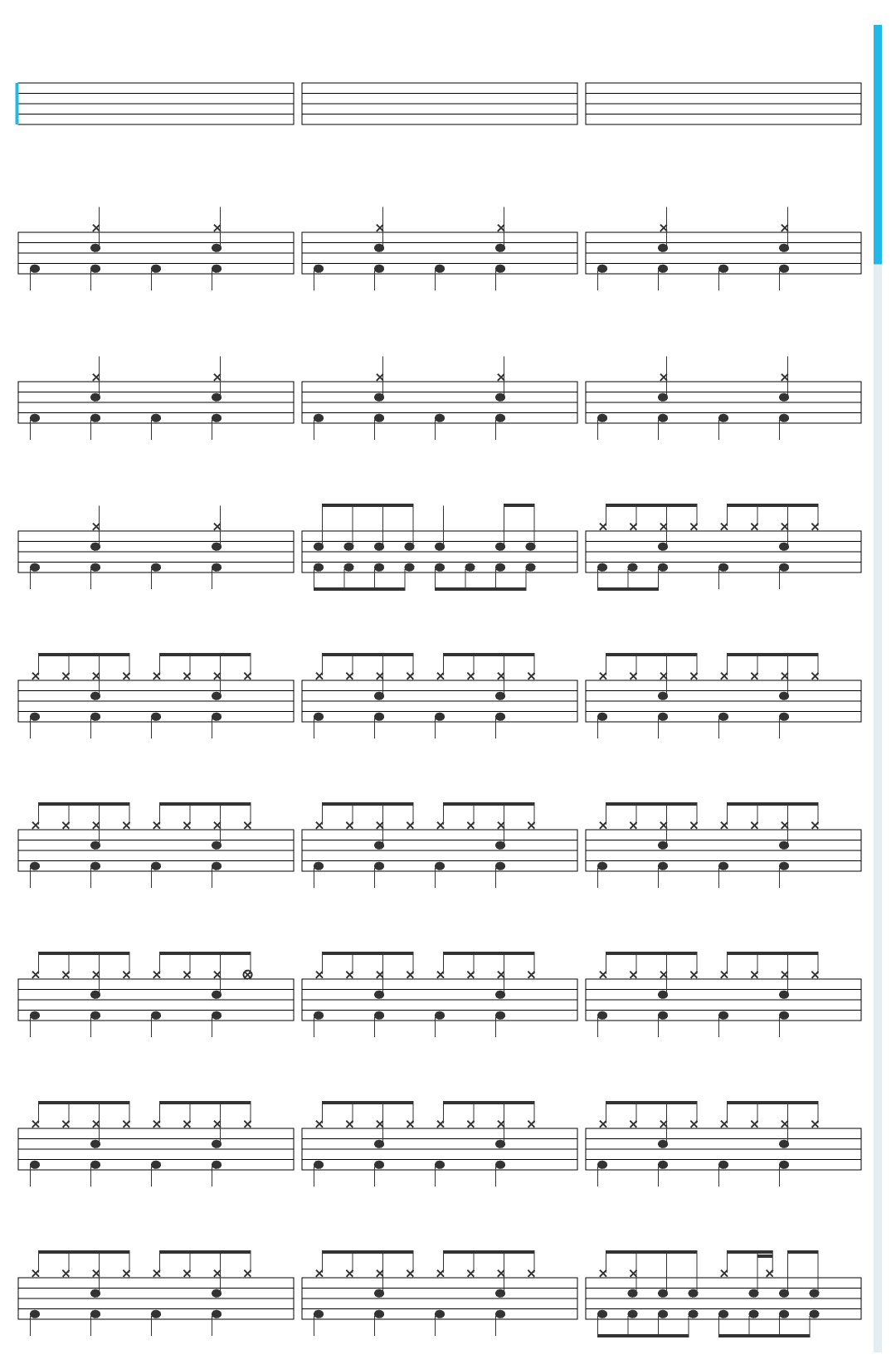 Mando Diao Dance With Somebody drum sheet