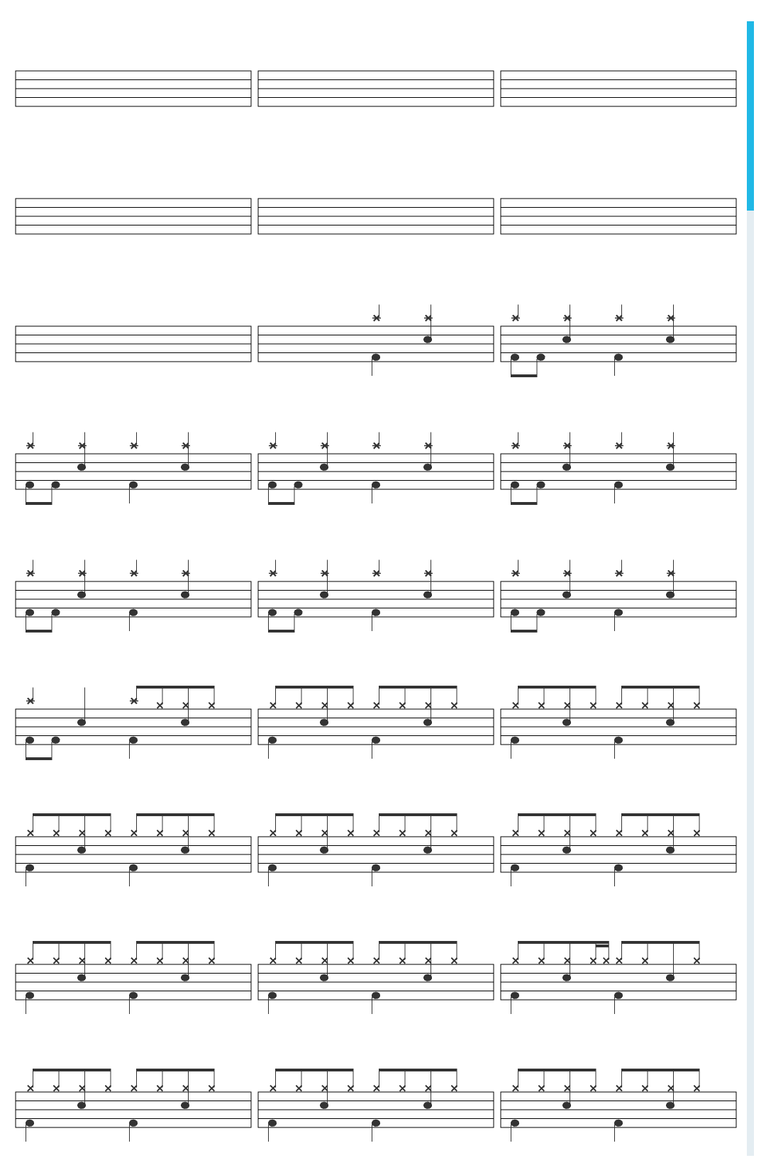 Nightwish Wish I Had An Angel drum sheet