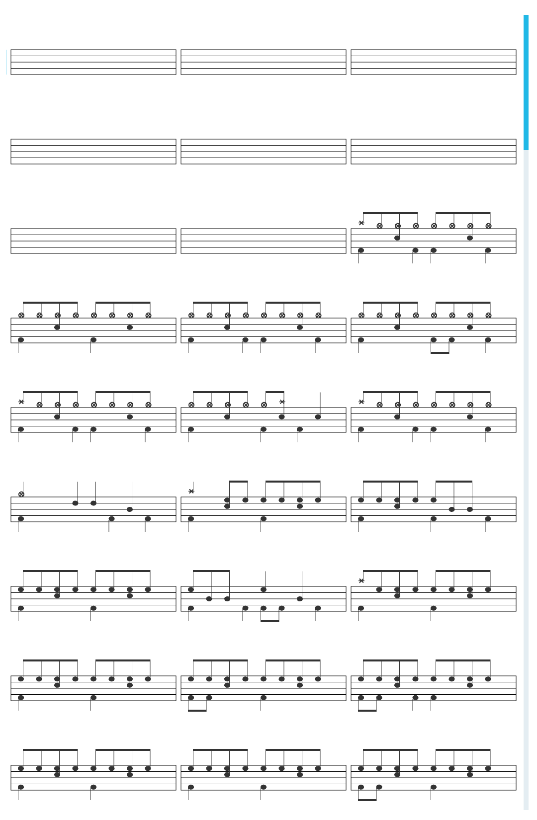 Nightwish Élan drum sheet