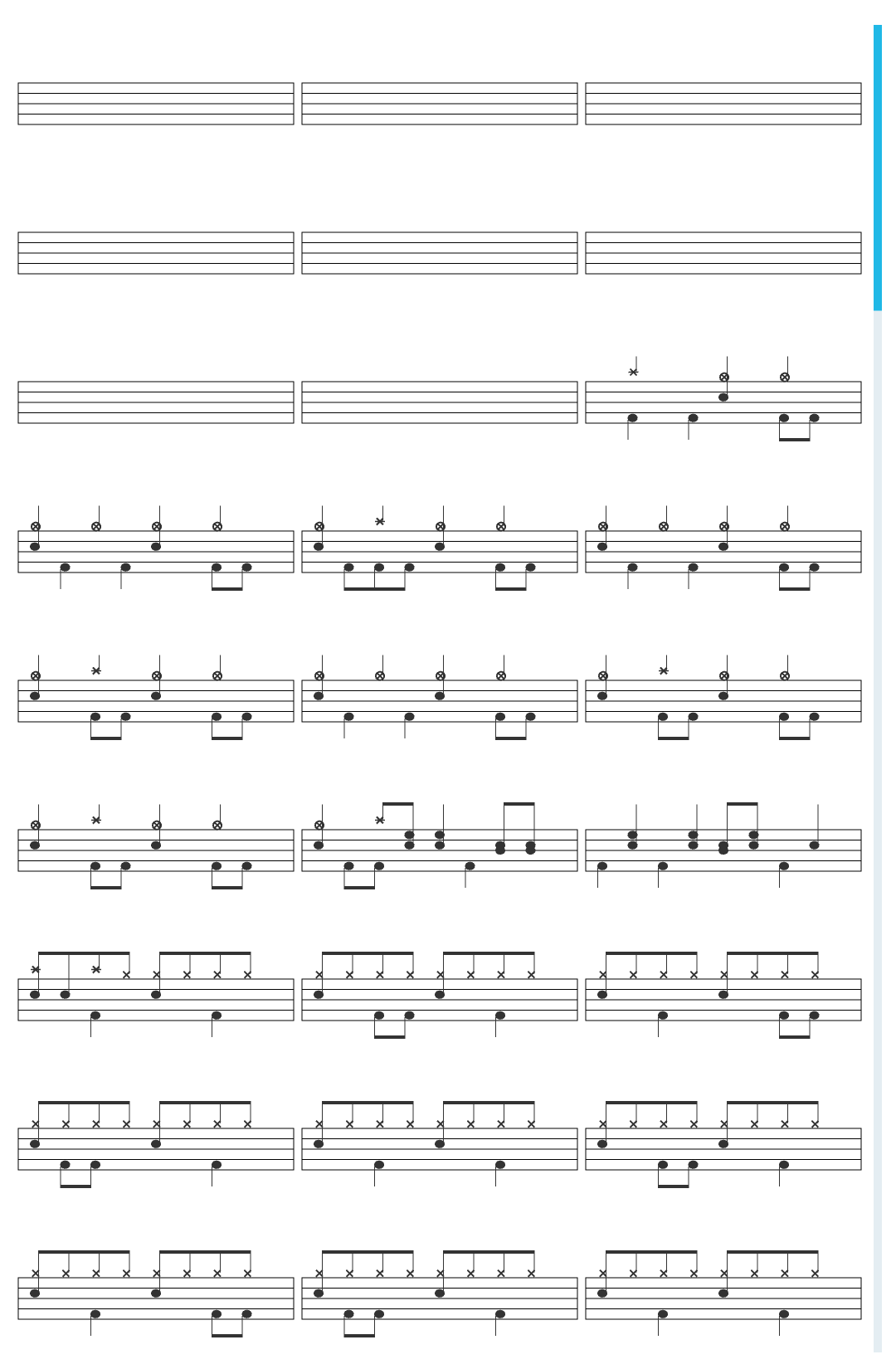 Nightwish Amaranth  drum sheet