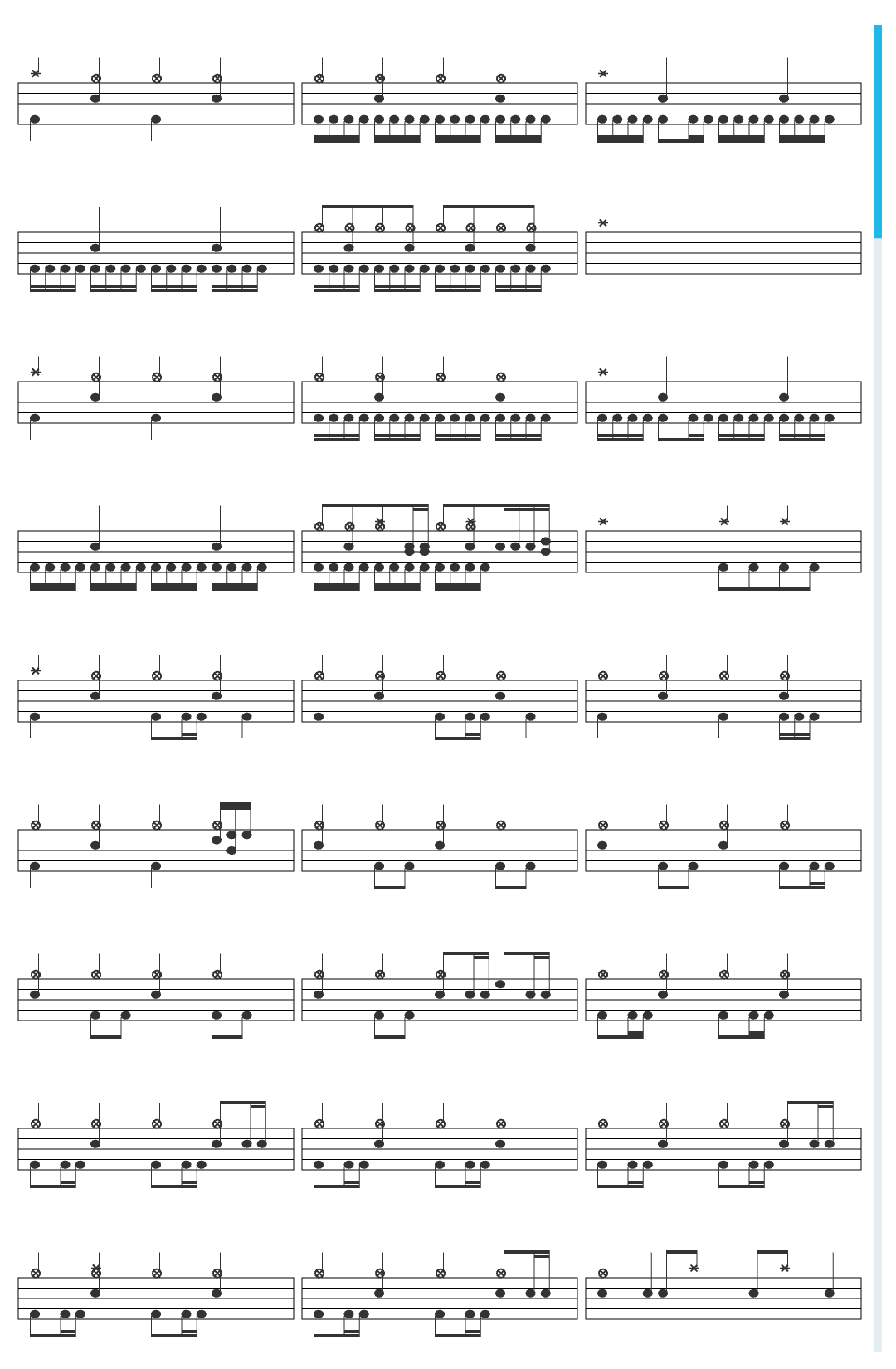 Nightwish Gethsemane drum sheet