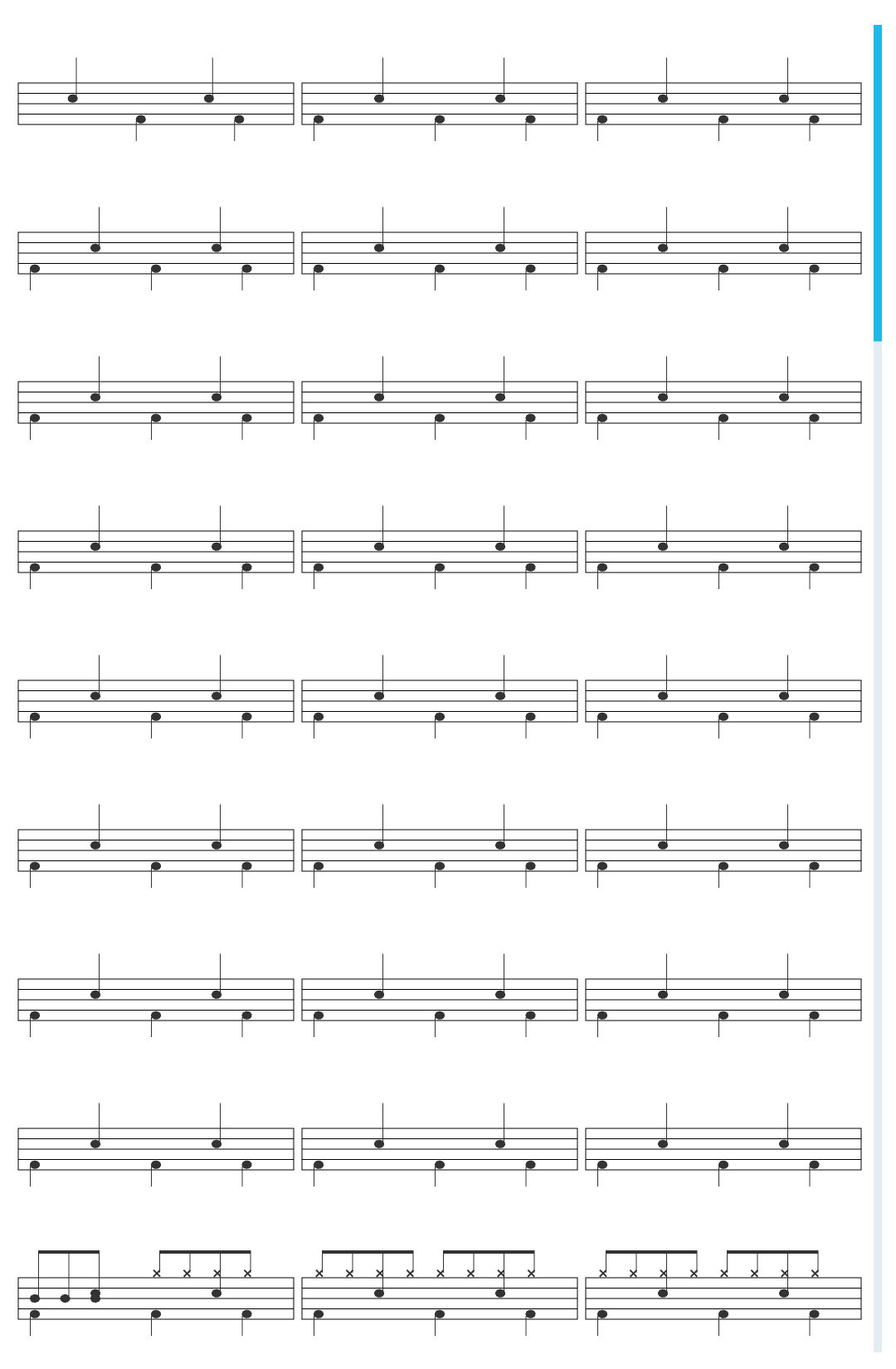 The Police Every Breath You Take drum sheet