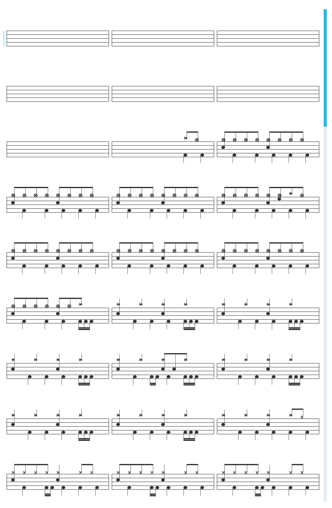 Sepultura Roots Bloody Roots drum sheet