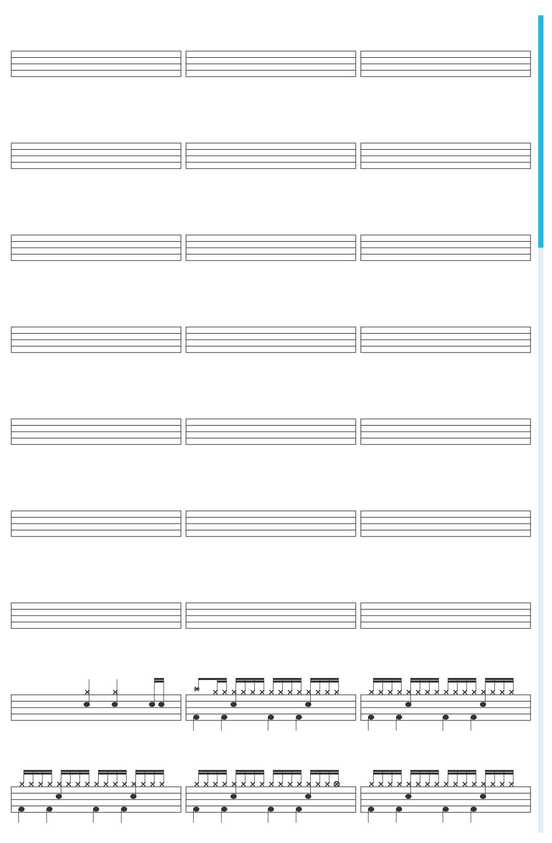 No Doubt Don't Speak drum sheet