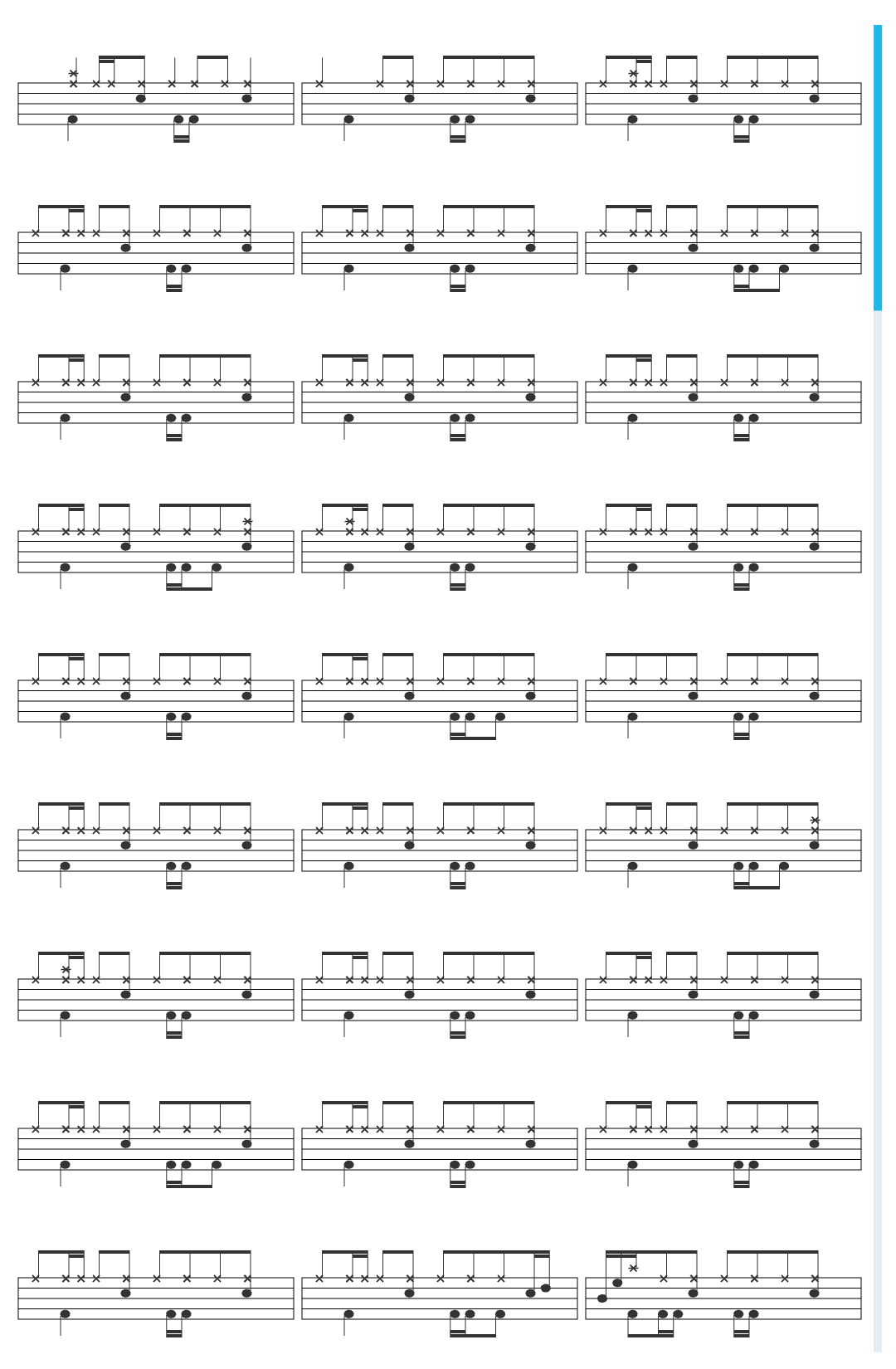 Theatre of Tragedy Cassandra drum sheet