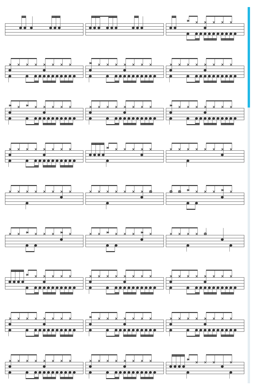 Pantera Becoming drum sheet