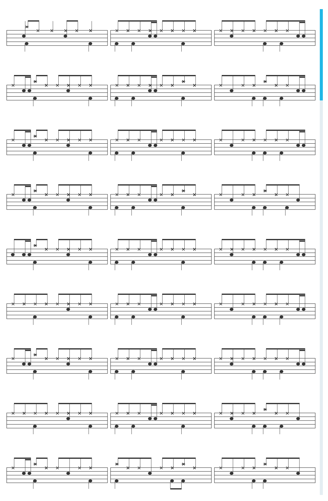 Pantera Hollow drum sheet