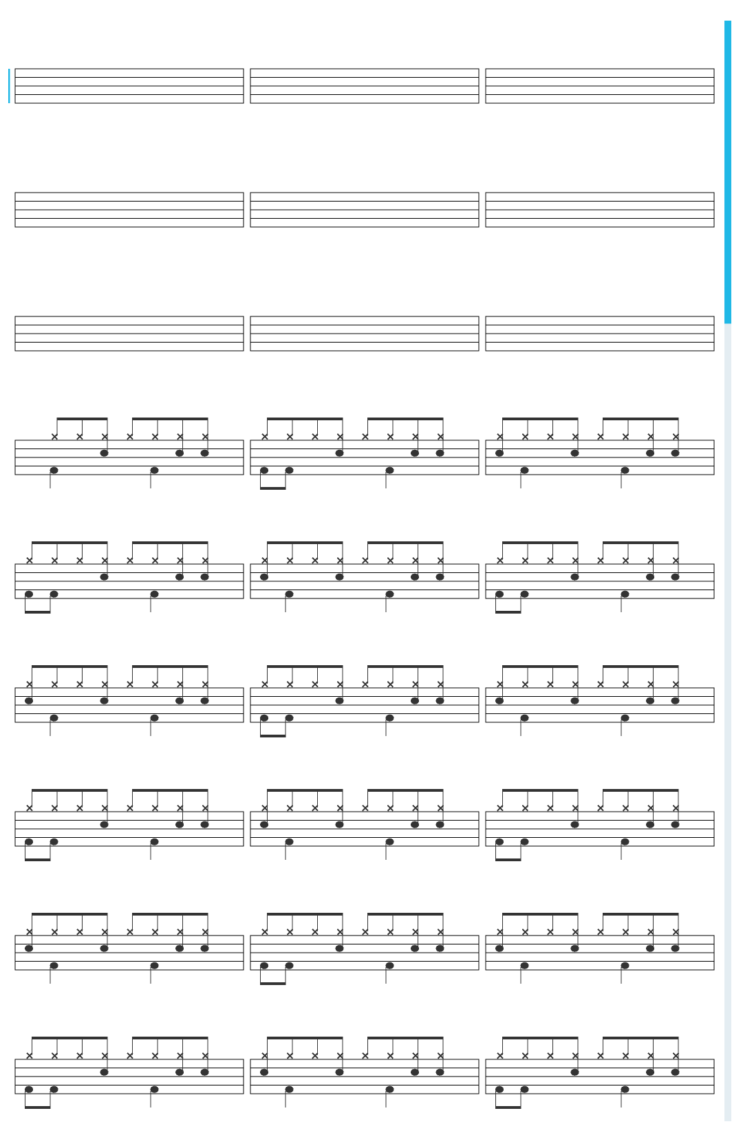 The Verve Bitter Sweet Symphony drum sheet