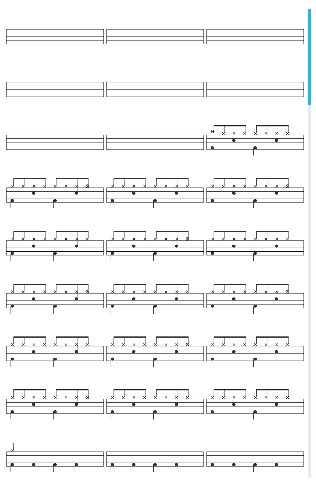  Mark Ronson ft. Bruno Mars Uptown Funk drum sheet