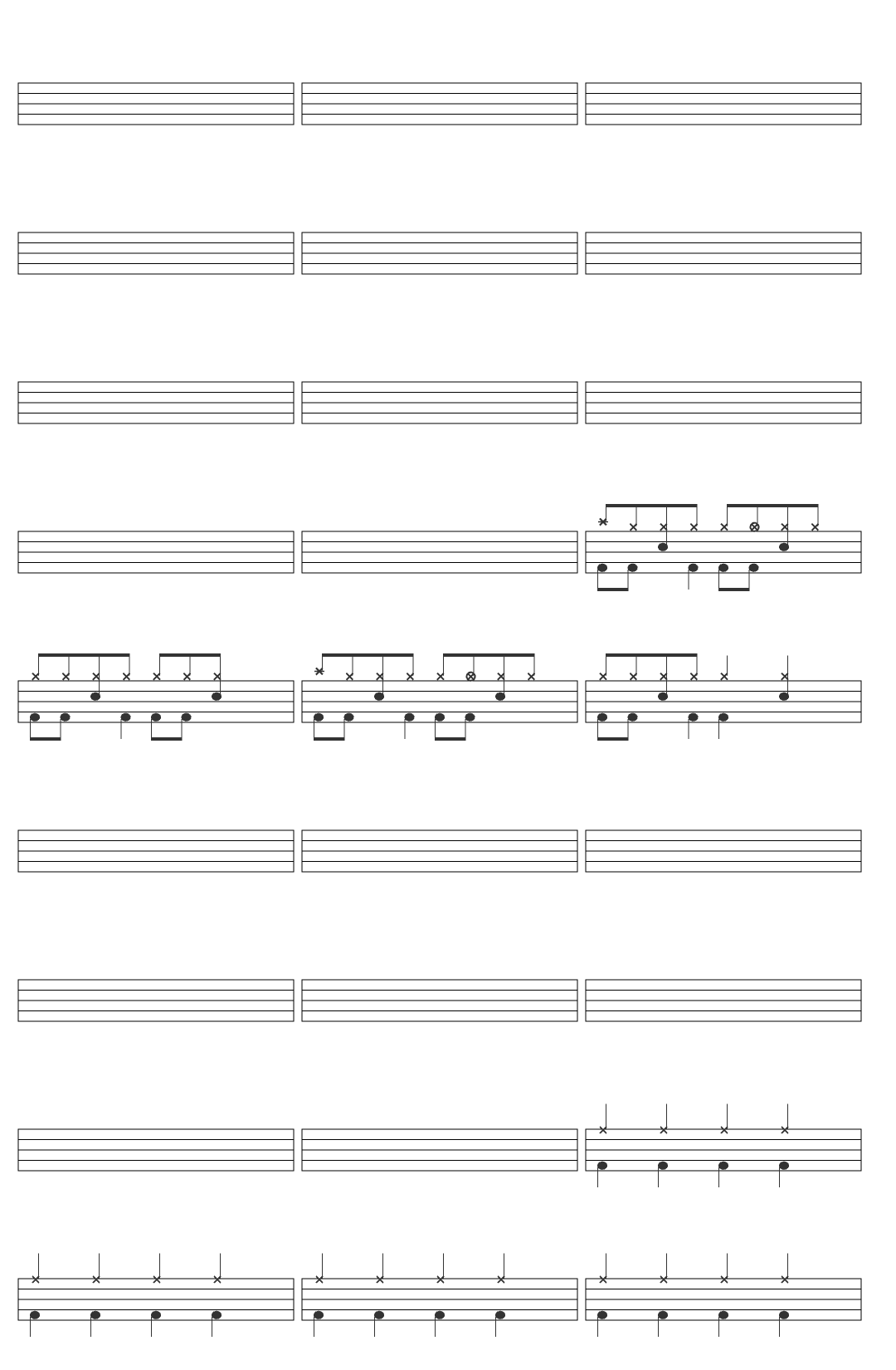 Olivia Rodrigo brutal drum sheet