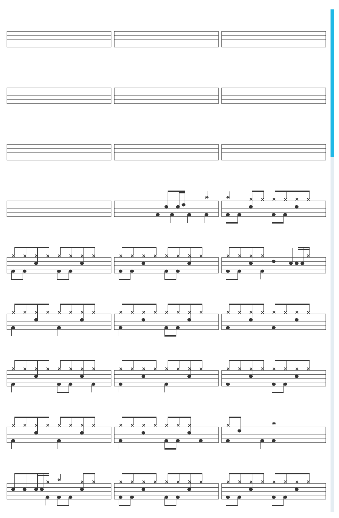 Taylor Swift Picture to Burn drum sheet